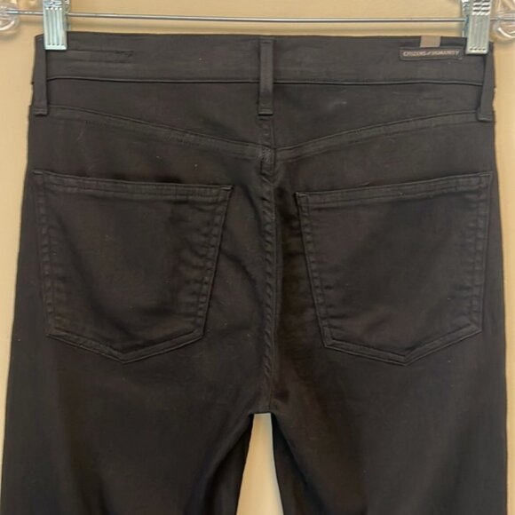 Aritzia Citizens Of Humanity Rocket High Rise Skinny Black Denim Jeans size 29 - Picture 10 of 12